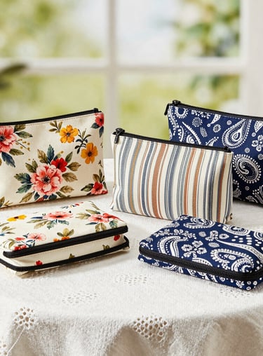 a close up of a bag on a table