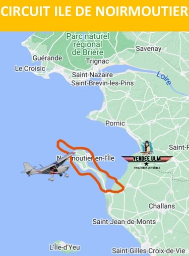 Baptême de l'air et survol de l'île de Noirmoutier