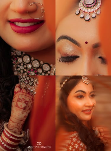 Luxury airbrush wedding makeup look for brides in Gotri Vadodara - RD Bridal Makeup.