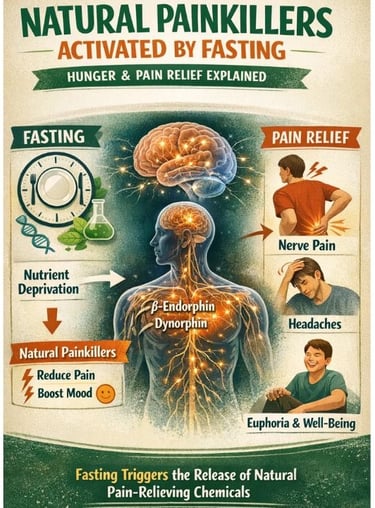 🧠🌱 هل الجوع يعمل كمخدر طبيعي للألم ؟ لماذا يقل الإحساس بالألم أثناء الصيام ؟