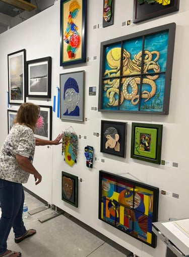 Setting up for the Clio Art Fair - New York