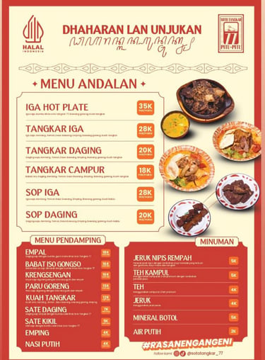 Menu Soto Tangkar