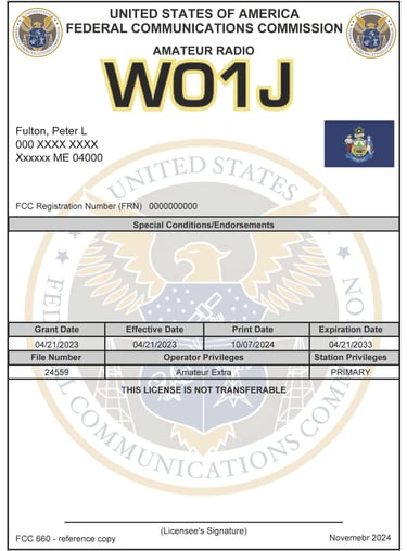 Enhanced Unoffical Ham Radio License