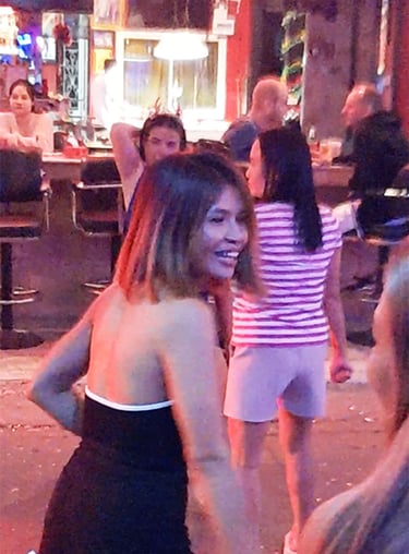 Thai women having fun at party on Soi 80 in Hua Hin