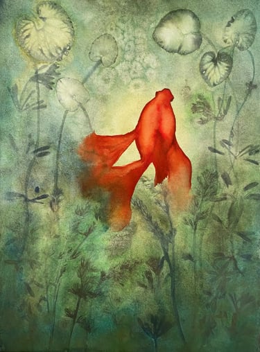 Aquarelle aquatique de Marie-Noëlle