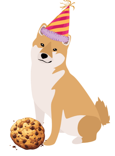 shiba inu cookie fête évènement anniversaire