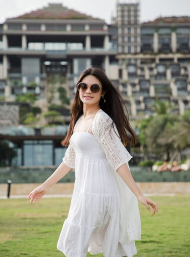 Candid walking together during a luxury family photography session at Kempinski Bali resort