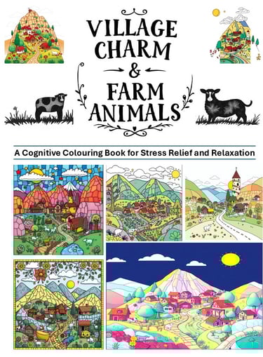 Village Charm Colouring Book Cover