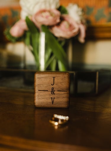 alliances et boite à bijoux