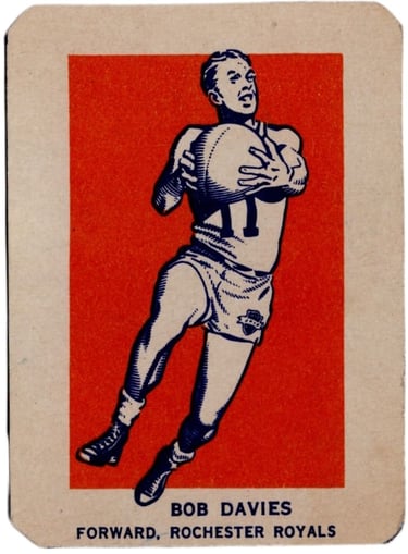 Wheaties Bob Davies Hand Cut Cereal Box Card