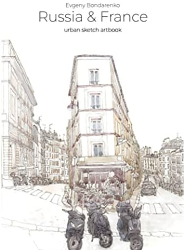 Russia and France Urban Sketch Artbook Evgeny Bondarenko