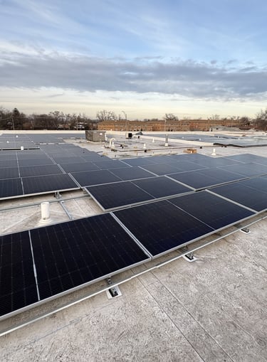 fully installed solar panels on roof