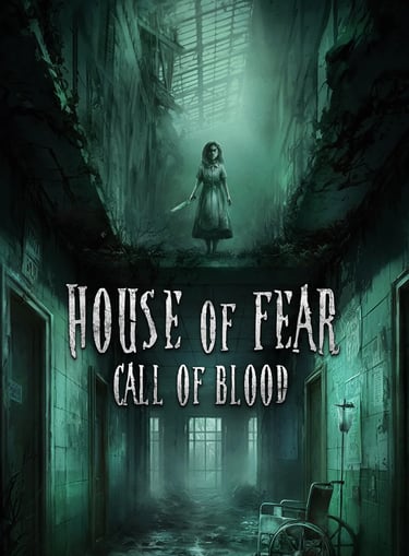 A scary patient in a deadly looking hospital in the VR Escape room House of Fear Call of Blood