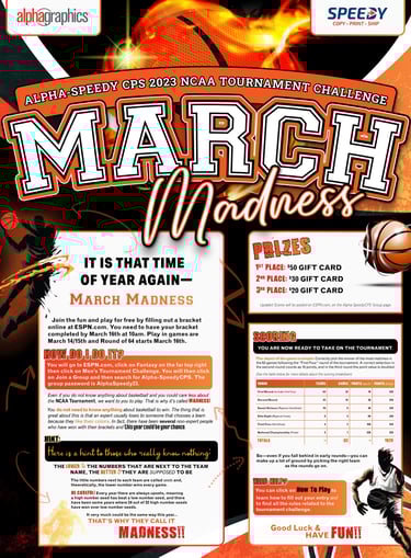 AlphaGraphics/Speedy CPS—"March Madness" Poster