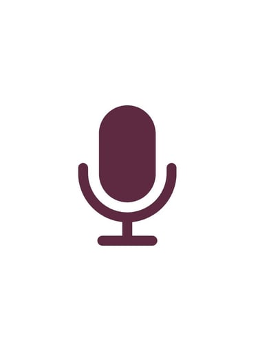 Icone de microfone representando podcast Voce e os cristais