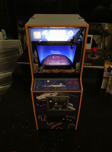 Numskull Space Invaders Quarter Arcade Powered On