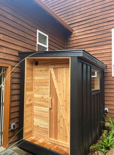 Exterior of sauna