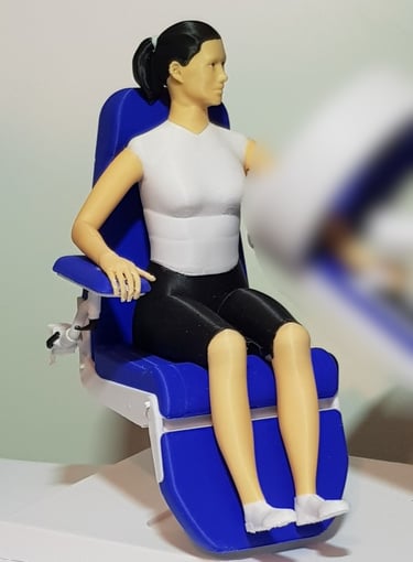 Maquette appareil médical avec mannequin