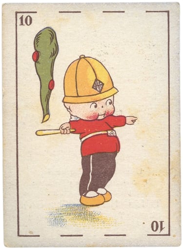1920 Baraja Fantasia Sports Basket-Ball La Sud Americana Rare Spanish basketball card 10 of Clubs Ag