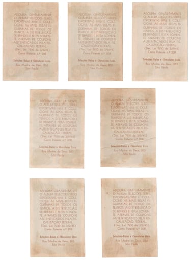 1952 Balas Selecoes Bola Ao Cesto Basketball Cards