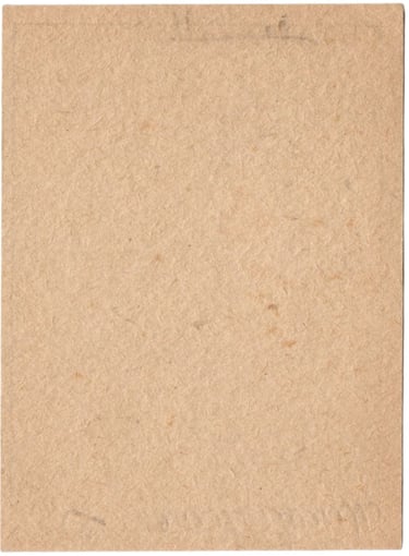 Reverse side of rare late 1930s French Basketball Card issued by unknown maker