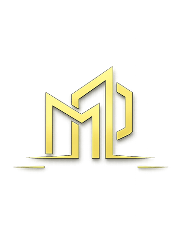 Golden MP monogram logo for Mattoni Projects