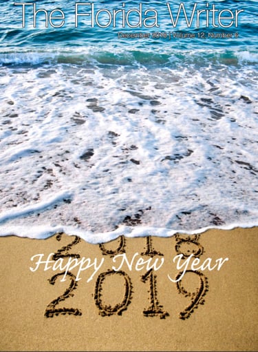 a digital magazine cover with a beach