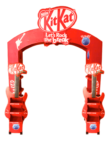 iamgem do display kikat RockinRio que ganhou premio