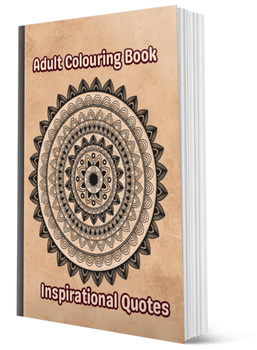a book cover of adult coloring book with a mandala