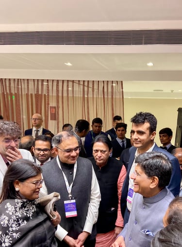 President of Chamber India Mr. Abhinav Balyan with the Shri Piyush Goyal