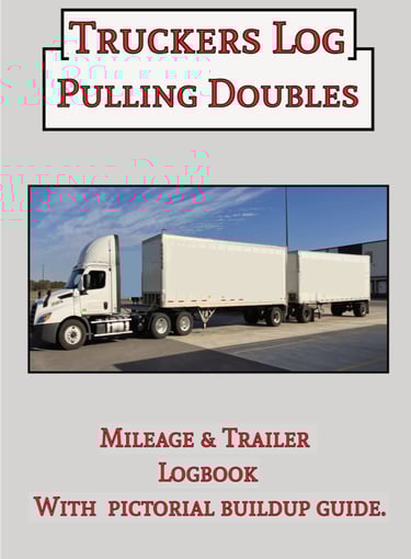 Semi truck pulling couble trailers trucking journsl
