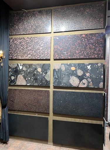 Alaska gold grantie display at mohali granite store