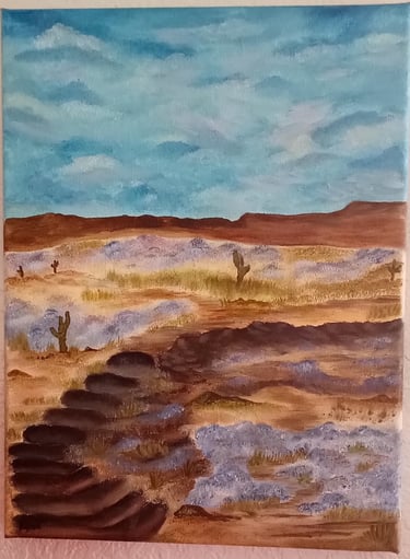 Seeing Beauty in the Badlands (painting) Kylee Nicole Smith