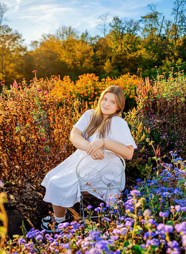 Elizabethtown PA Senior pictures at Country Joy Flowers by a Hershey PA senior picture photographer