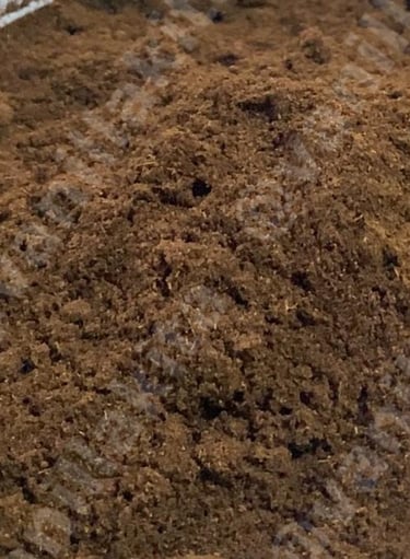 Vanilla powder on bowl