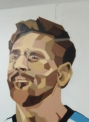 graffiti leo messi pintura decorativa habitación spray arte urbano