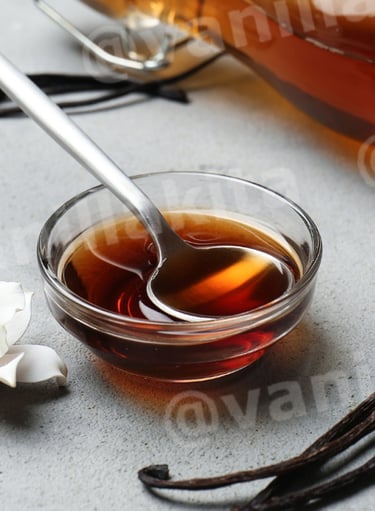Vanilla extract on jar