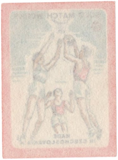 Vintage Czechoslovakian Basketball Card