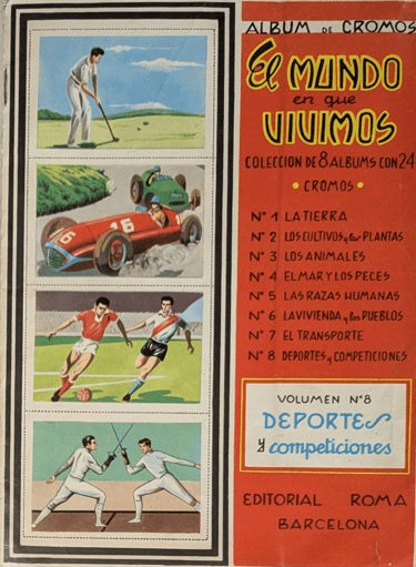 1962 Spanish Sports Card Album El Mundo En Que Vivimos