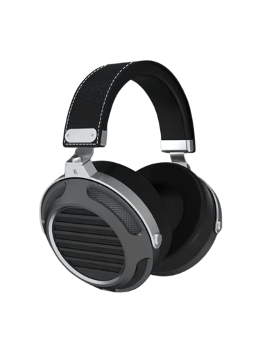 a pair of headphones with a black and white headphones