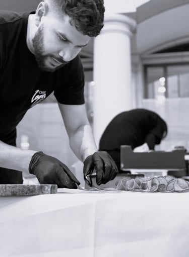 Chef Lopez Catering chef preparing food for private event catering service