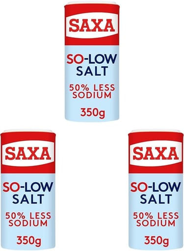 a group of three cans of salt salt