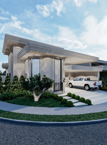 fachada residencial neoclássica