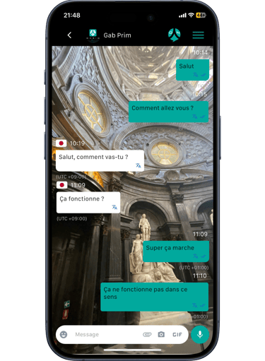 Phone mockup with Ohaio Chat