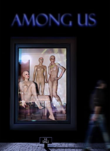Elizabeth Lotz (Liz Lotz) art director fashion storyteller artist AI-inspired campaign photoshoot featuring models and manneq
