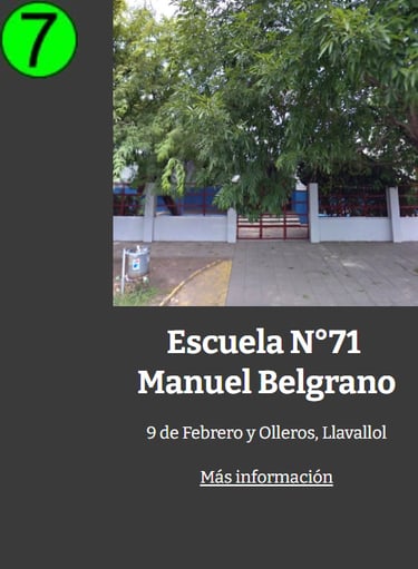 EP Escuela Primaria 71 Llavallol