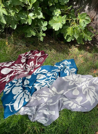 a variety of blankets