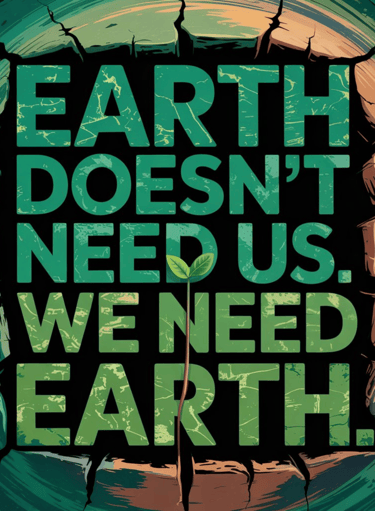 Earth Doesn’t Need Us. We Need Earth.
