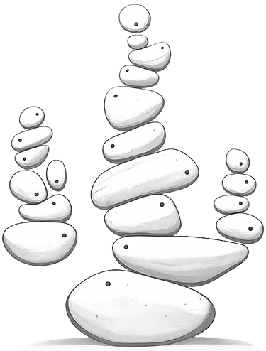 presas piedras zen