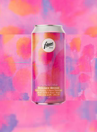 canette colorée et illustrée de bière berliner Weisse
